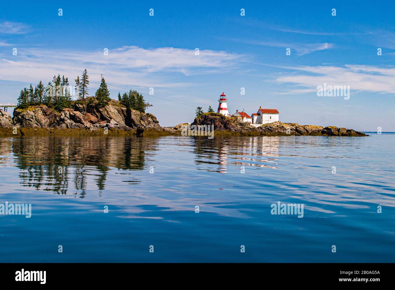 Faro Di East Quoddy Head A New Brunswick, Canada Foto Stock