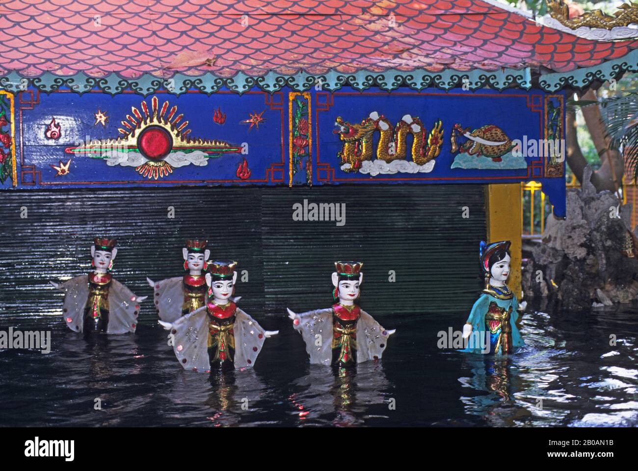VIETNAM, HO CHI MINH CITY (SAIGON), SPETTACOLO DI MARIONETTE D'ACQUA Foto Stock