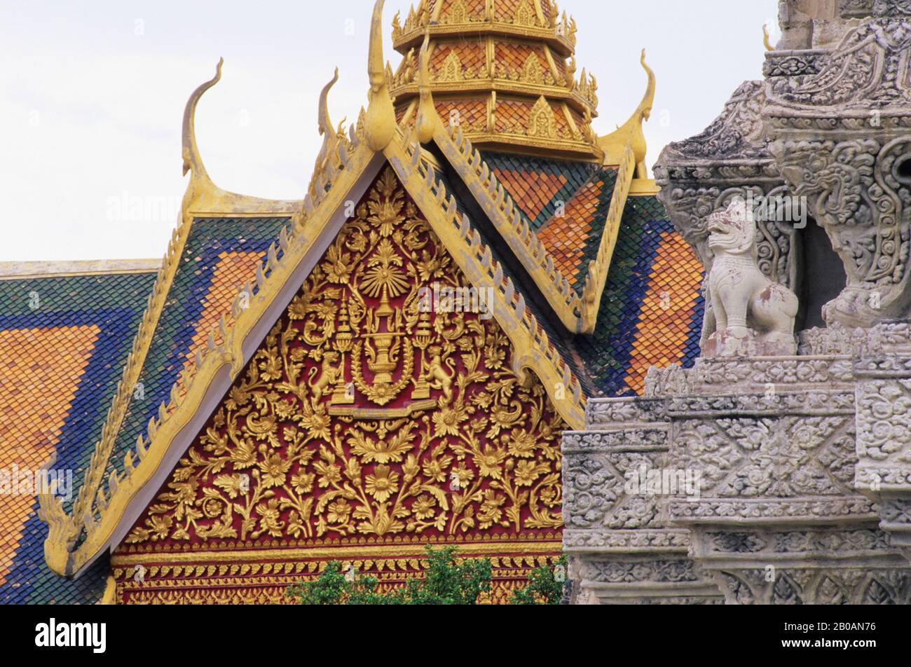 CAMBOGIA, PHNOM PENH, PAGODA D'ARGENTO, ARCHITETTURA Foto Stock