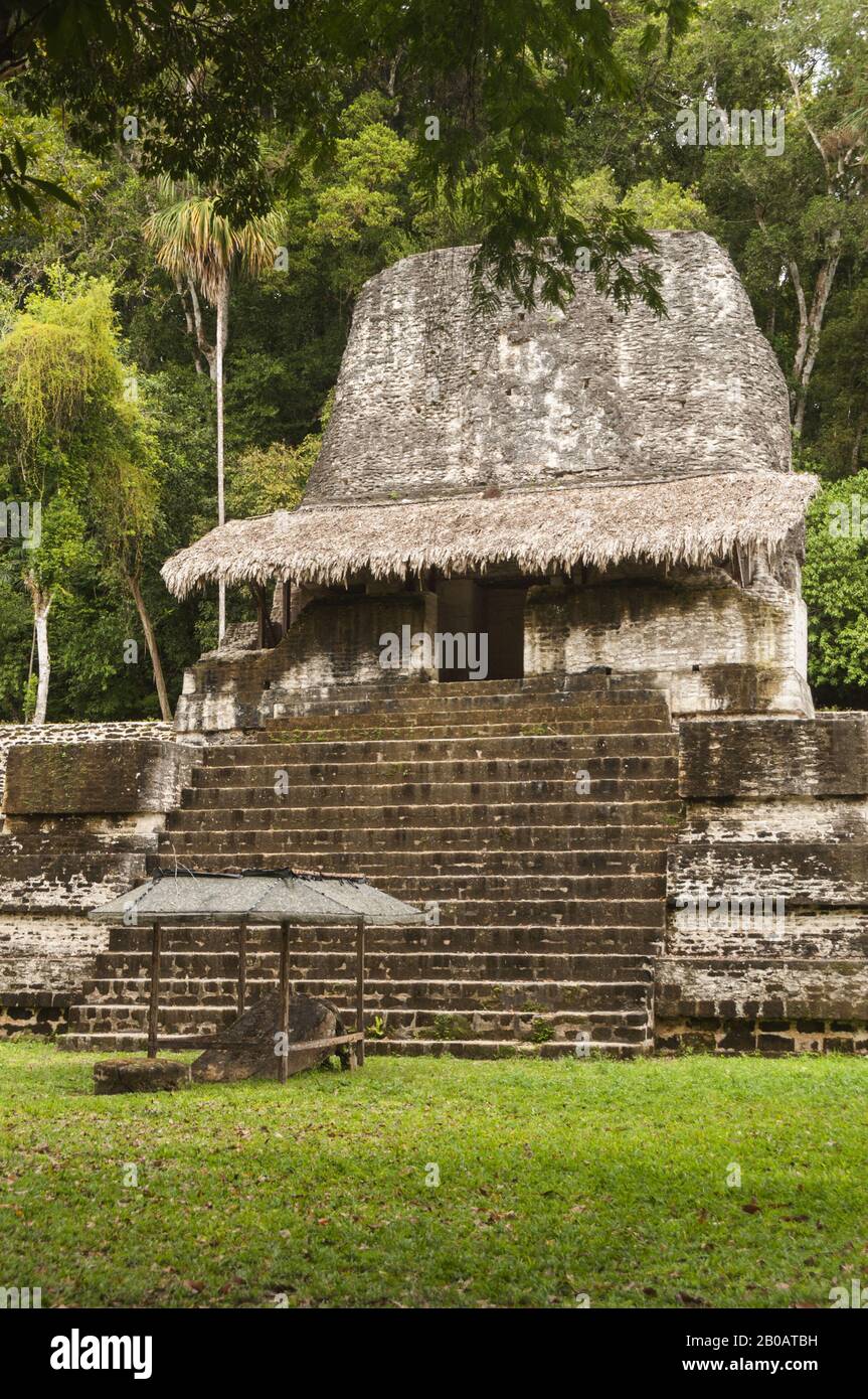 Guatemala, Parco Nazionale di Tikal, Plaza dei sette Templi, Tardo periodo classico, 600–900 d.C., Struttura 5D-96; Patrimonio dell'Umanità dell'UNESCO Foto Stock