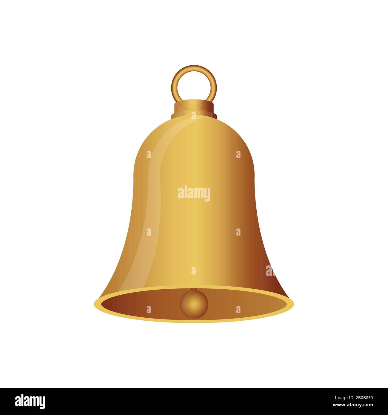 Illustrazione del vettore campana di Natale isolata su sfondo bianco Illustrazione Vettoriale