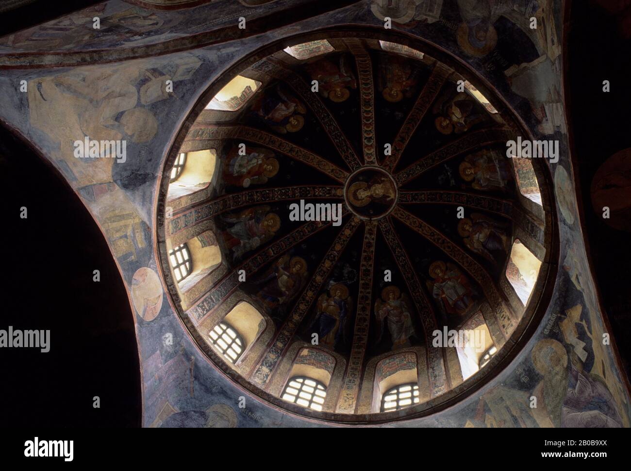 TURCHIA, ISTANBUL, KARIYE CHIESA BIZANTINA, CUPOLA, MOSAICO Foto Stock