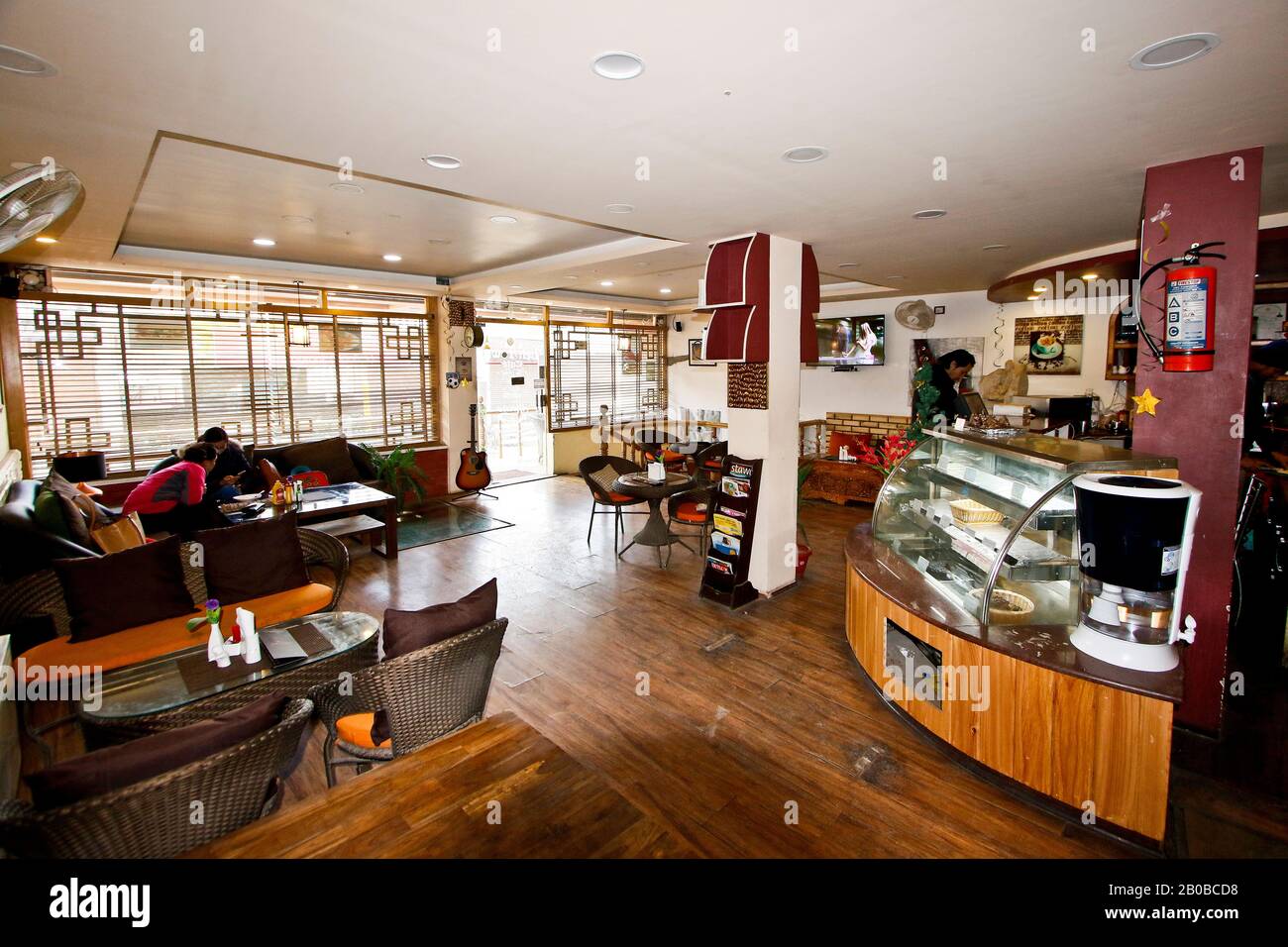 Caffetteria a Leh, Himalaya. Ladakh, India Foto Stock