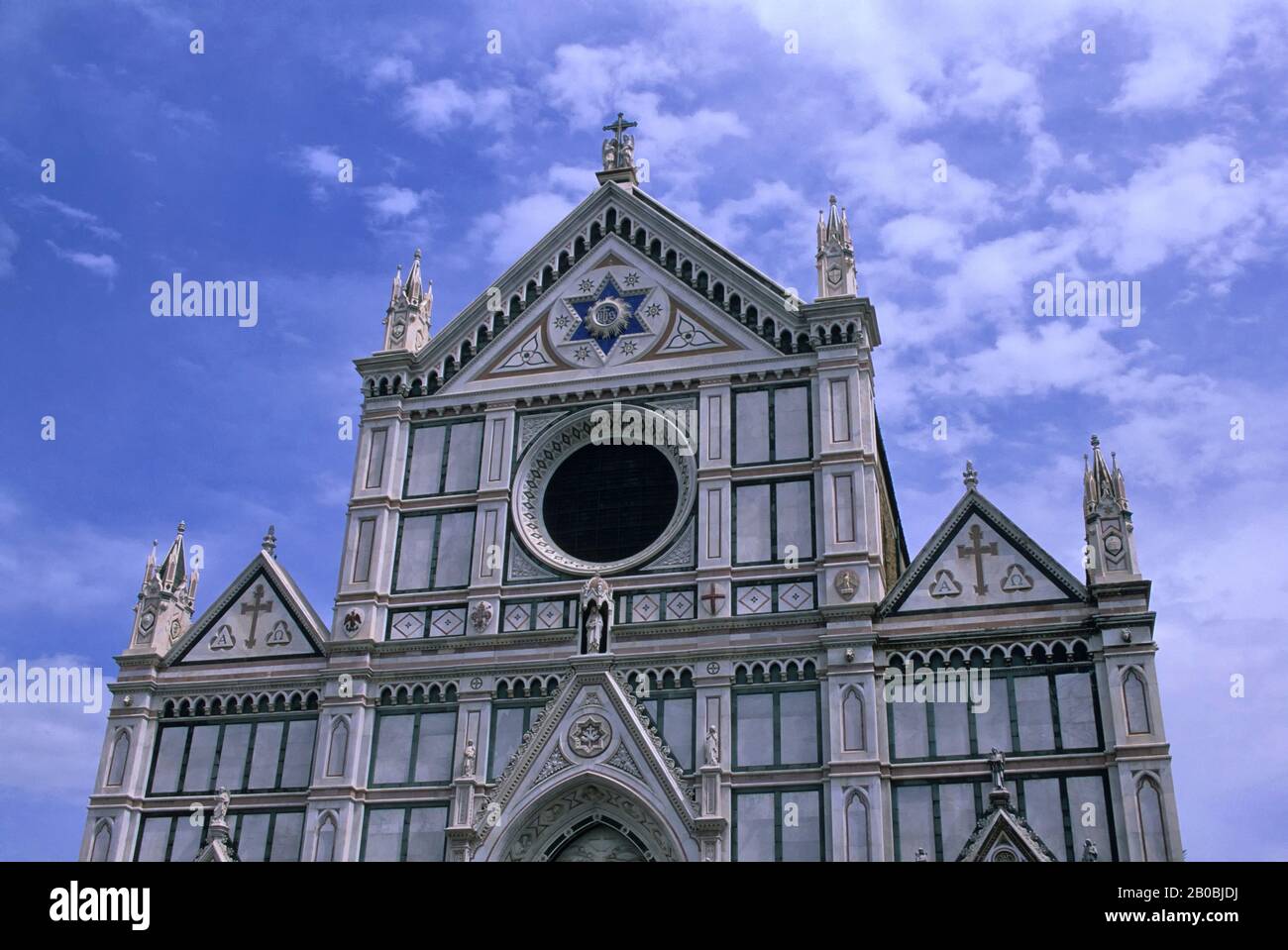 ITALIA, FIRENZE, CHIESA DI SANTA CROCE, FACCIATA Foto Stock