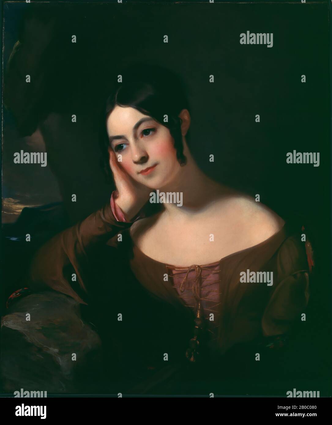 Thomas Sully, Ritratto di Elizabeth Anne Bates, 1837, olio su tela, 30" x 25" (76,2 cm. x 63,5 cm.) Foto Stock