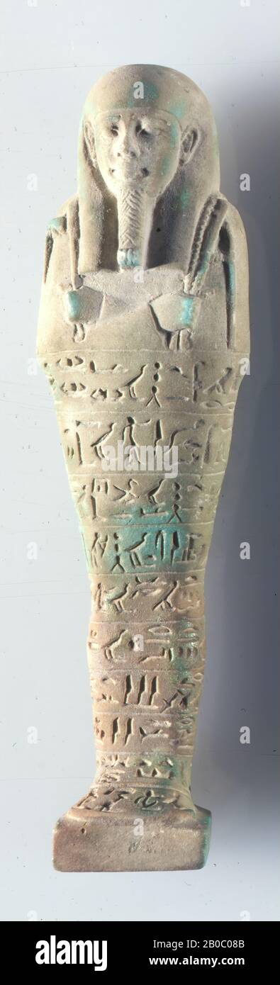 Artista sconosciuto, Ushabti, n.d., ceramica, 7 1/2 in. (19,05 cm.) Foto Stock