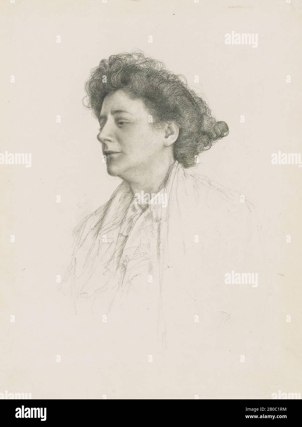 Ernest Haskell, Ritratto di una donna sconosciuta, n.d., grafite su carta straccia bianca, 9 13/16 in. X 7 3/8 in. (24,92 cm x 18,73 cm Foto Stock
