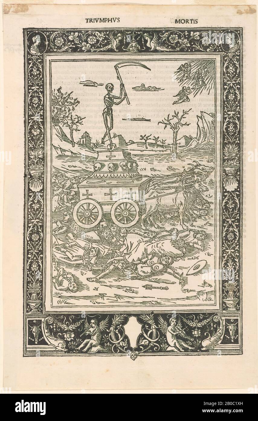 Artista sconosciuto, Trivmphvs Mortis, 1492, legno tagliato su carta, 9 9/16 in. X 6 5/16 in. (24,3 cm. x 16 cm.) Foto Stock
