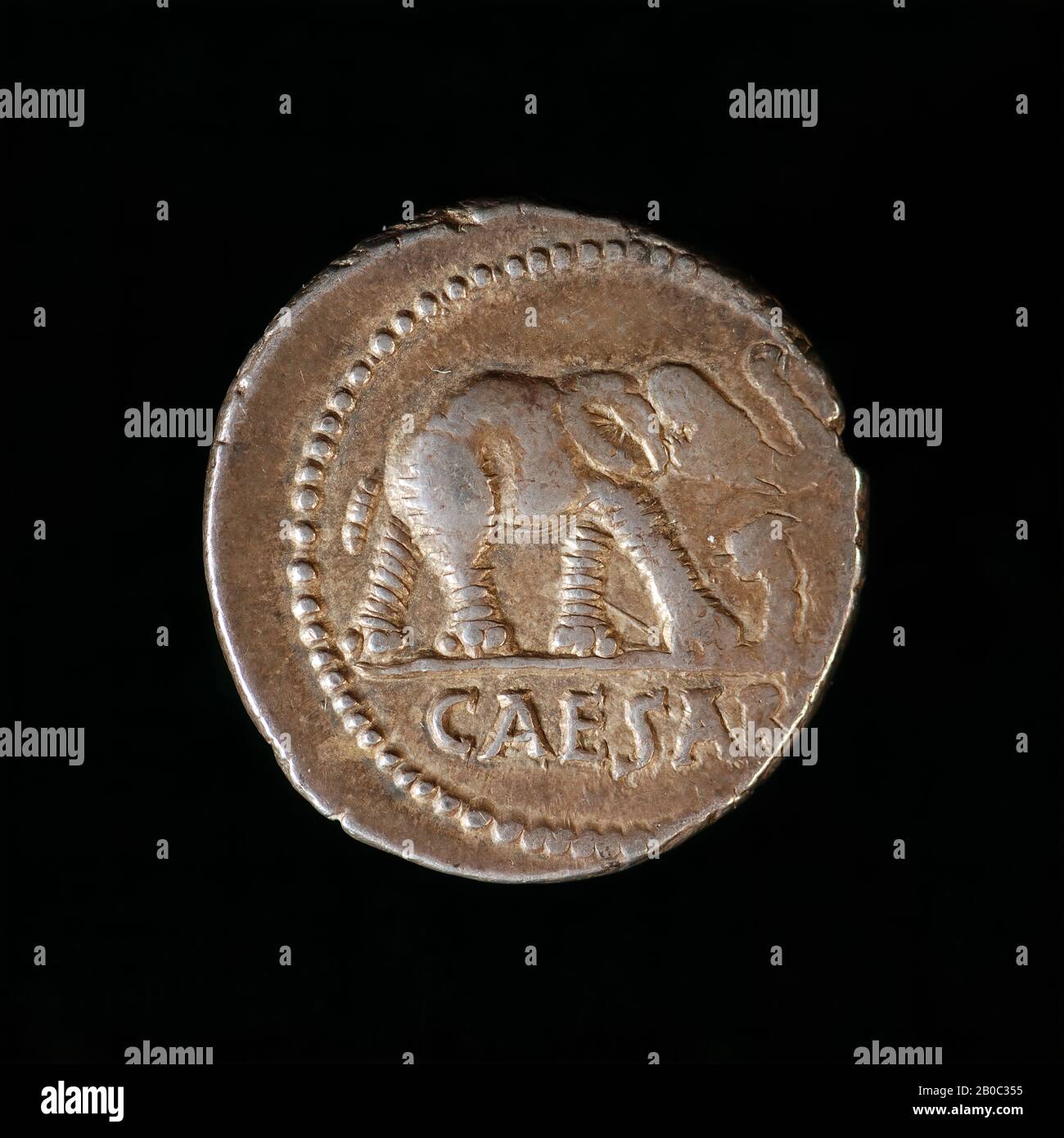 Artista sconosciuto, Denarius di Gaio Giulio Cesare, 049 BC-048 BC, argento Foto Stock