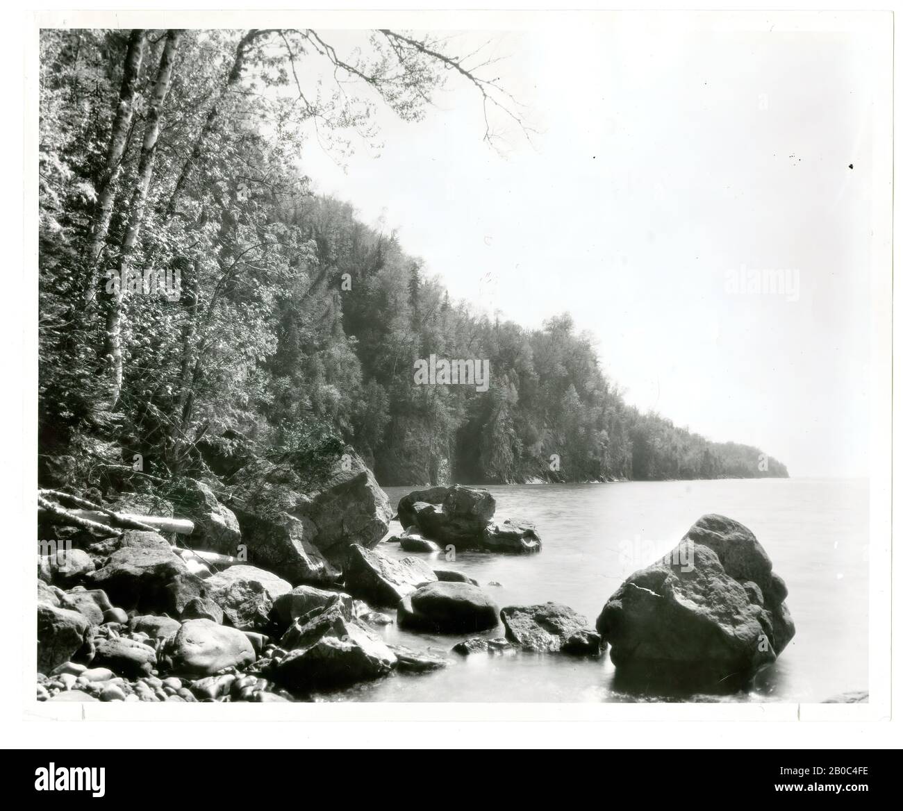 Detroit News Staff Fotografo, Rock Harbor, Isle Royale, National Park, Michigan, 2/9/1935, Stampa Gelatina Argento Foto Stock