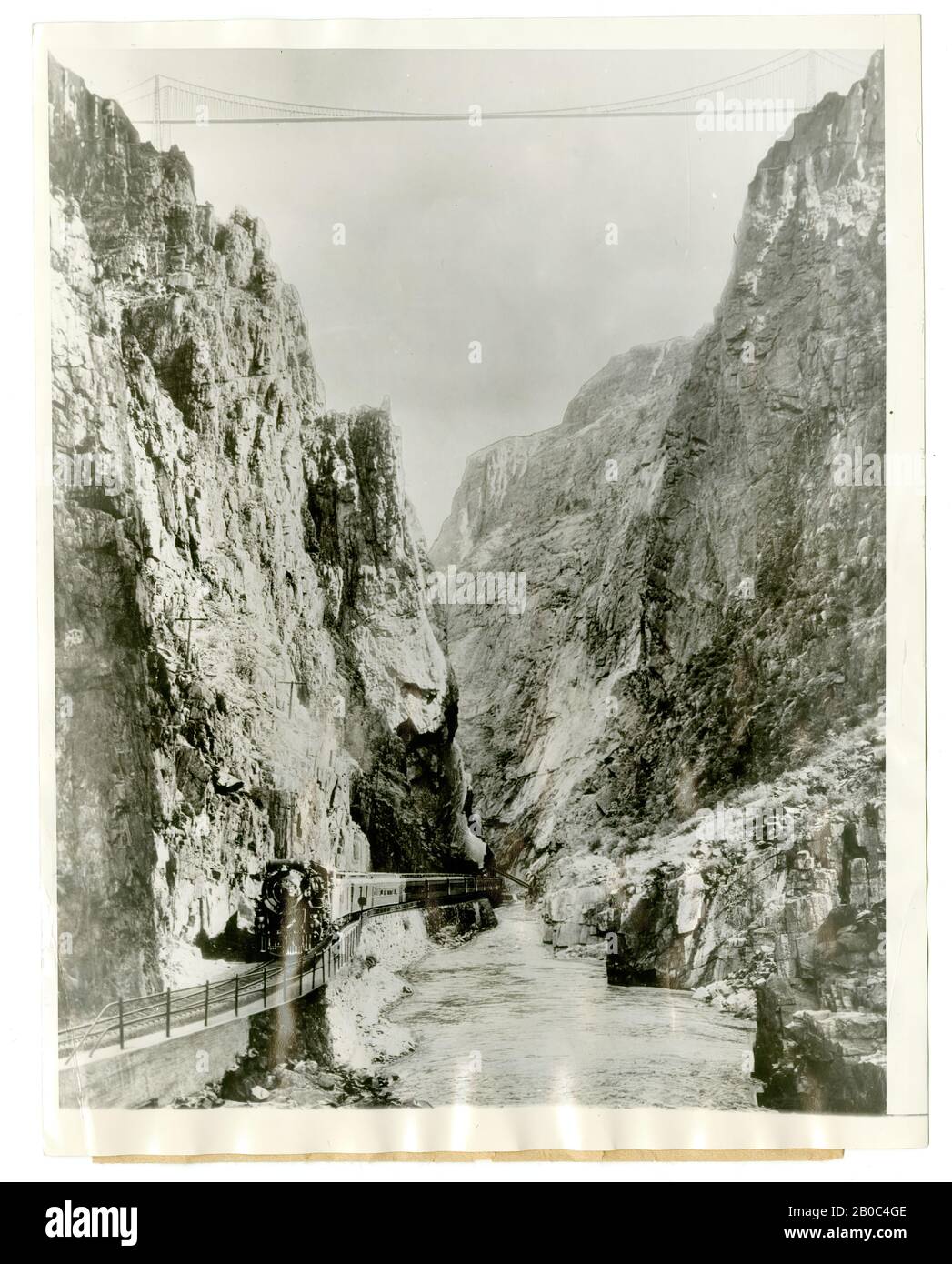 Associated Press Photographer (Chicago), Royal Gorge Bridge, Colorado, 3/8/1933, stampa gelatina argento Foto Stock