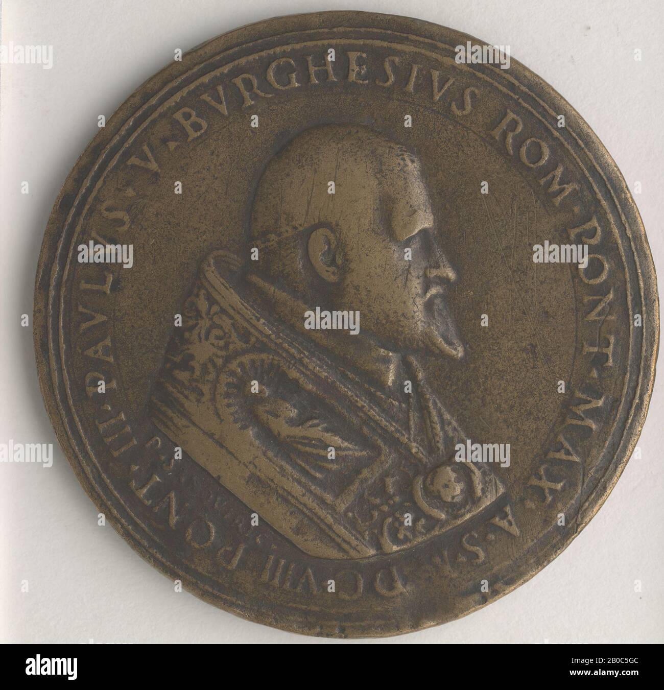 Paolo Sanquirico, Paul V, 1608, bronzo, 2 1/4 poll. (5,7 cm.) Foto Stock