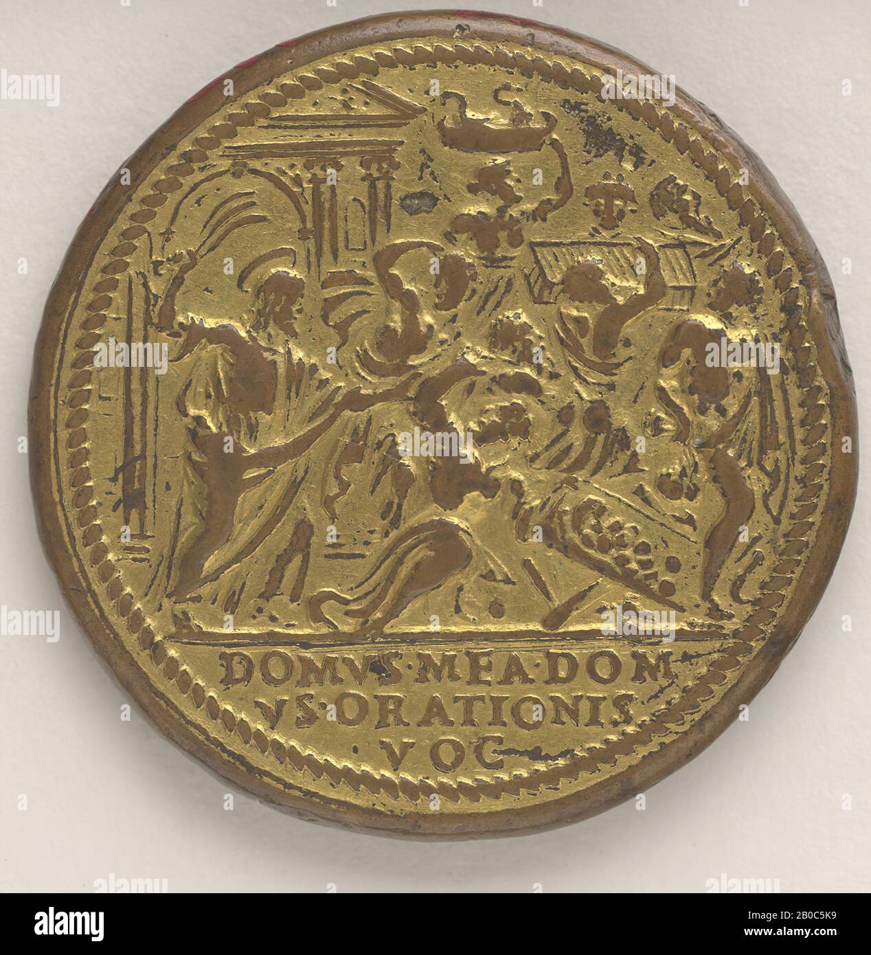 Gian Federigo Bonzagni, Pio V, n.d., bronzo, 1 1/4 in. (3,2 cm.) Foto Stock