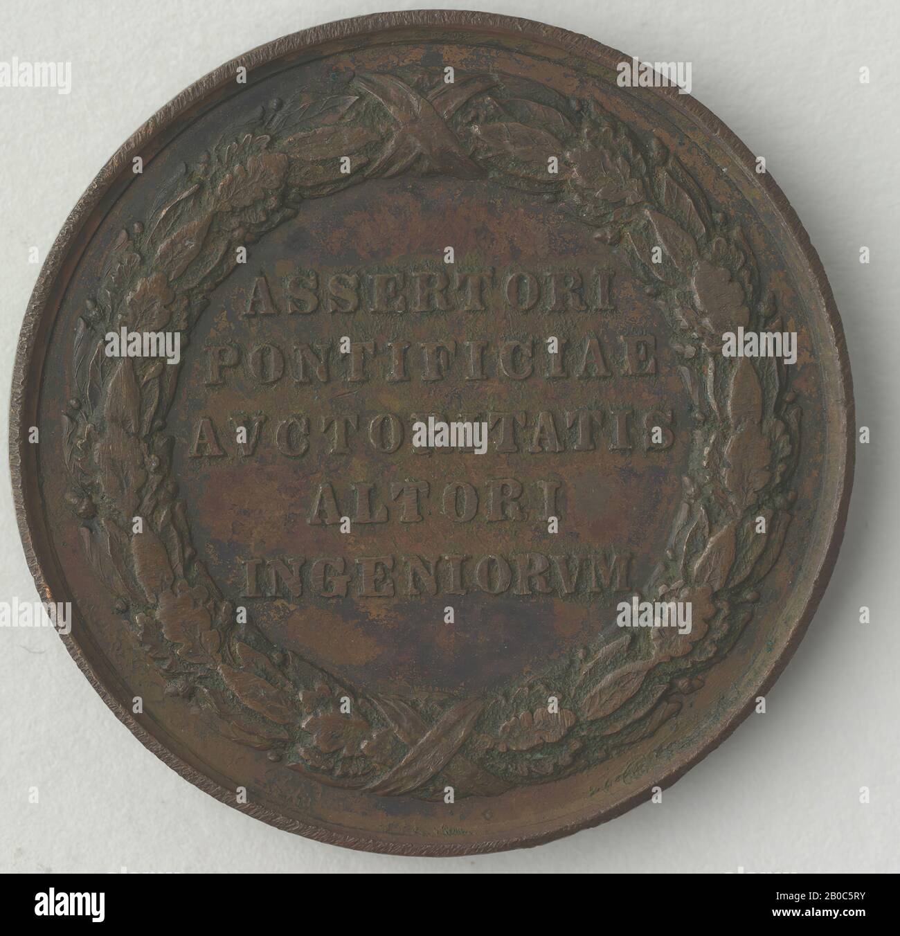 Artista sconosciuto, medaglia Julius II, 1800-1900, bronzo, 1 5/8 in. (4,2 cm.) Foto Stock
