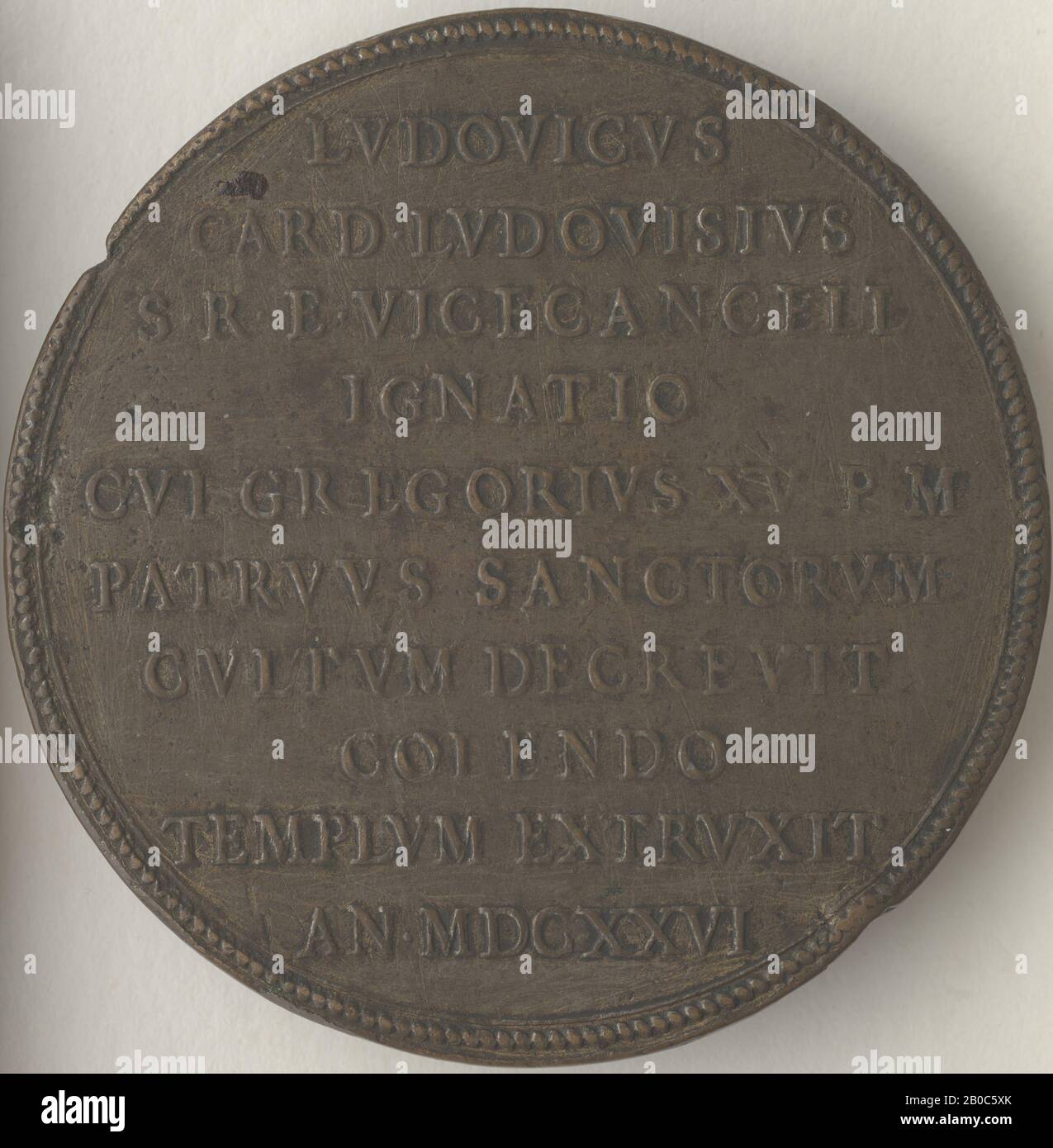 Artista sconosciuto, Ludovico Ludovisi, 1626, bronzo, 2 7/16 in. (6,2 cm.) Foto Stock