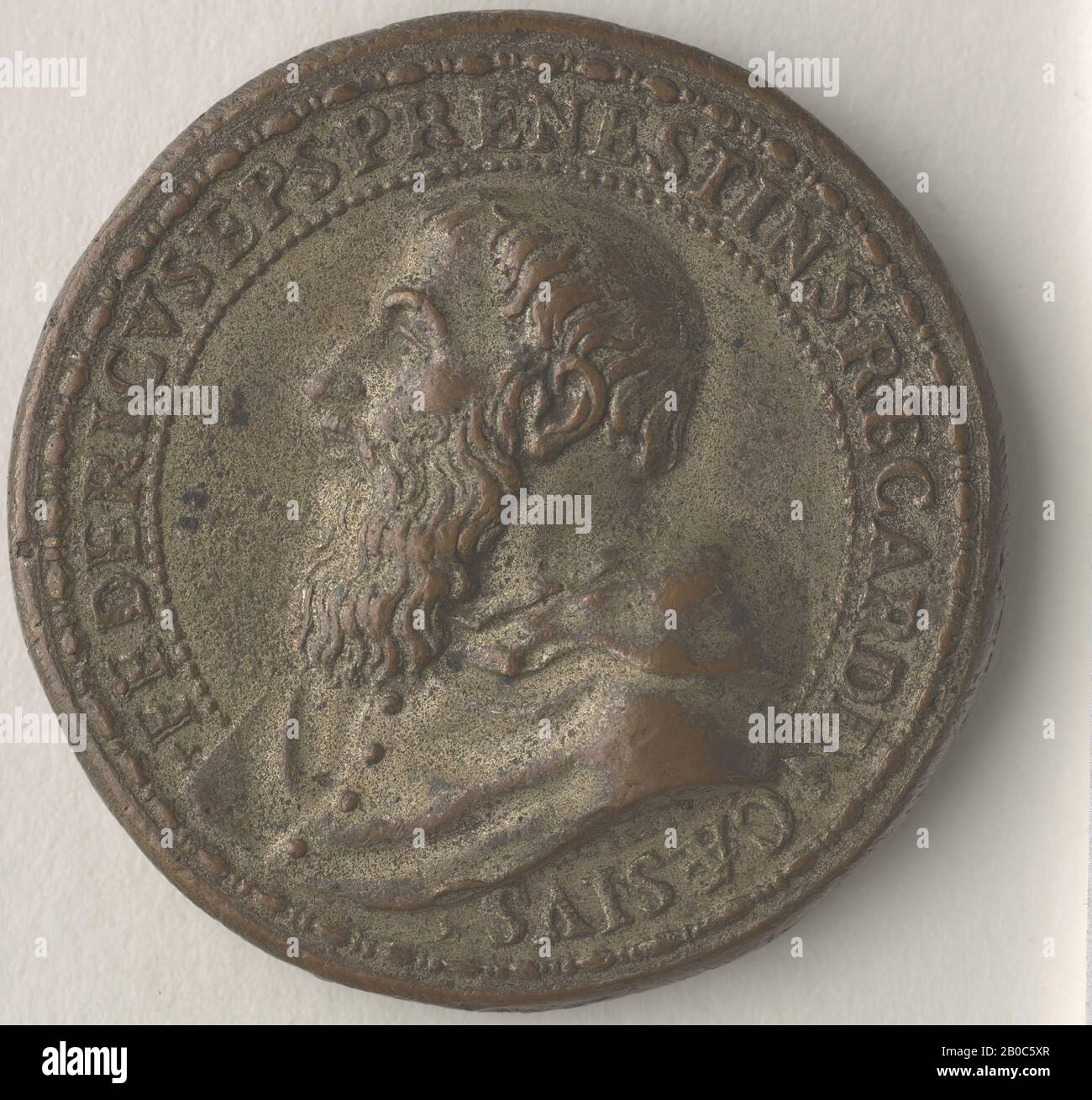Gian Federigo Bonzagni, Federico Cesi, 1561, bronzo argentato, 1 7/16 in. (3,6 cm.) Foto Stock