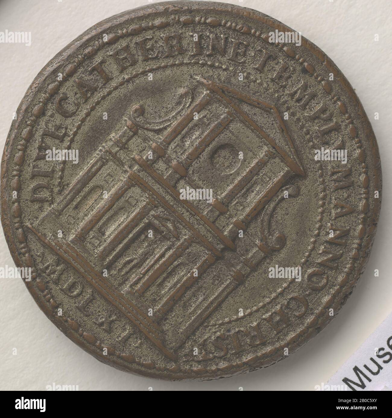 Gian Federigo Bonzagni, Federico Cesi, 1561, bronzo argentato, 1 7/16 in. (3,6 cm.) Foto Stock