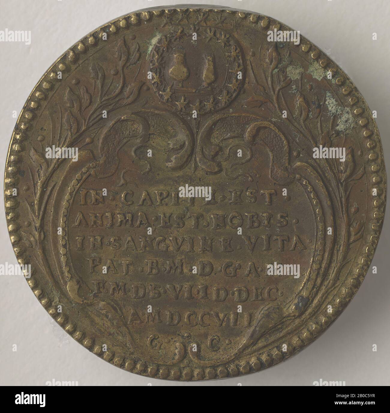 Giovanni Costanzi, San Giano, 1707, bronzo, 1 7/16 in. (3,7 cm.) Foto Stock