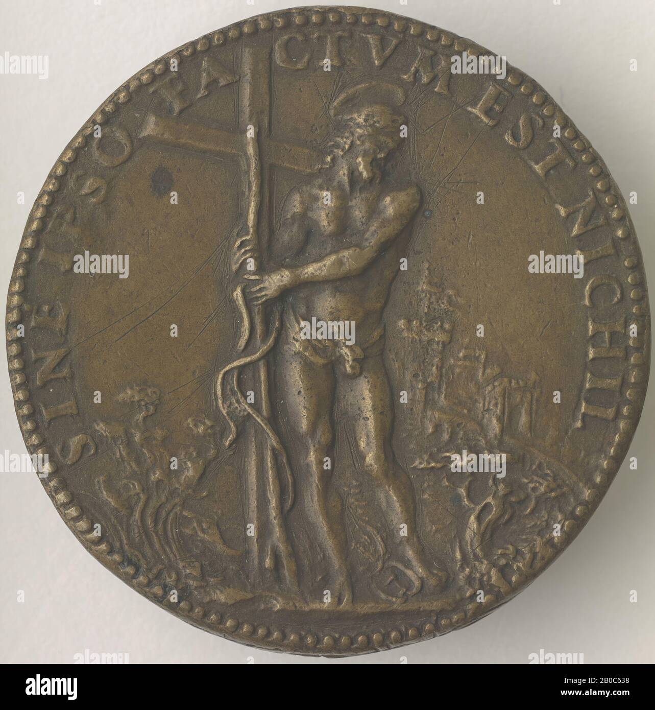 Artista sconosciuto, Cristo, n.d., bronzo, 1 13/16 in. (4,6 cm.) Foto Stock