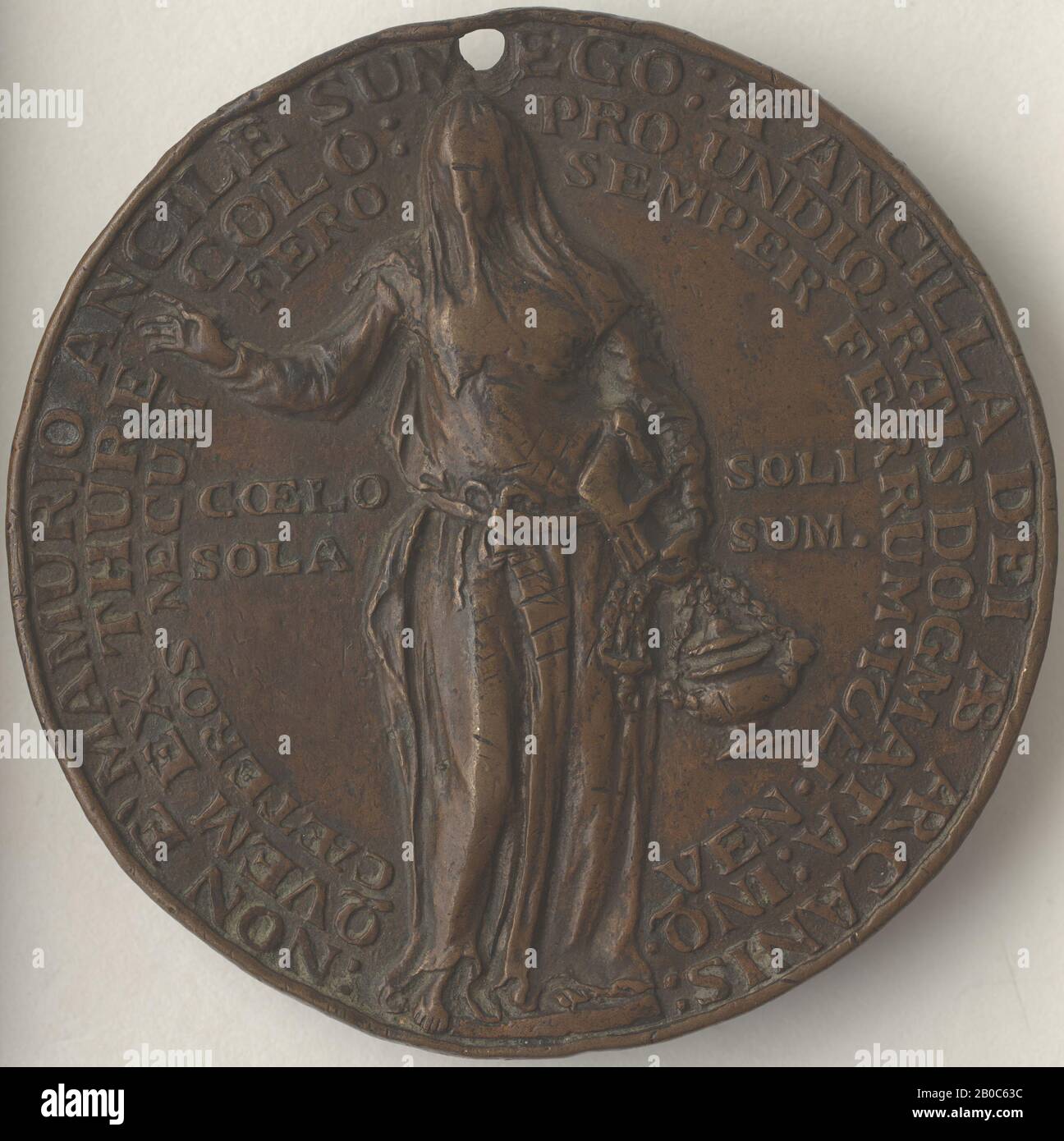 Artista sconosciuto, religione, 1721, bronzo, 2 9/16 in. (6,5 cm.) Foto Stock