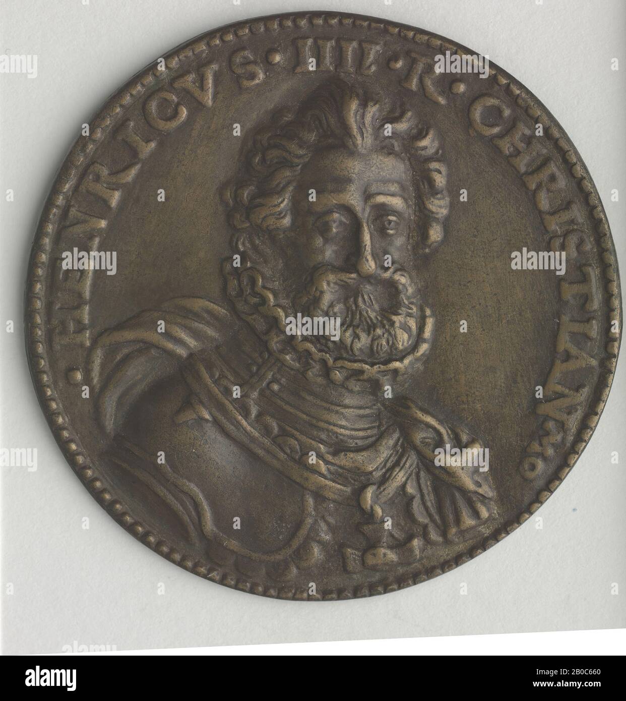 Artista sconosciuto, medaglia Enrico IV, 1600-1700, bronzo, 2 1/2 in. (6,3 cm.) Foto Stock