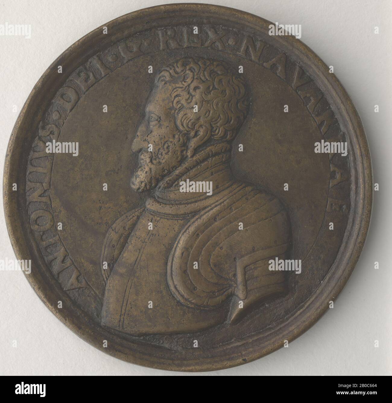 Artista sconosciuto, Antoine de Bourbon e Jeanne d'Albret, n.d., bronzo, 2 1/8 in. (5,4 cm.) Foto Stock