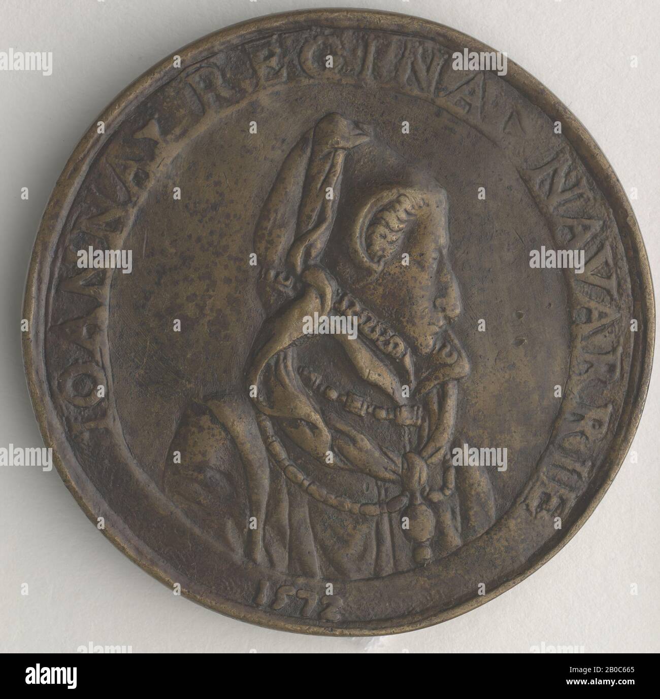 Artista sconosciuto, Antoine de Bourbon e Jeanne d'Albret, n.d., bronzo, 2 1/8 in. (5,4 cm.) Foto Stock