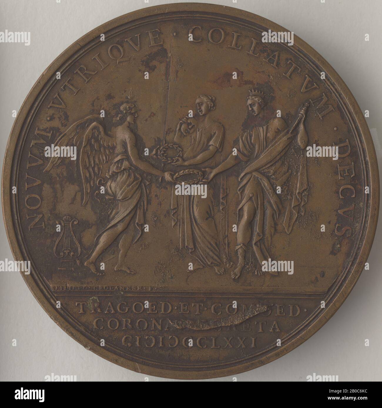Filippo Cropanese, Ferdinando Infante di Spagna, 1771, bronzo, 2 13/16 in. (7,1 cm.) Foto Stock