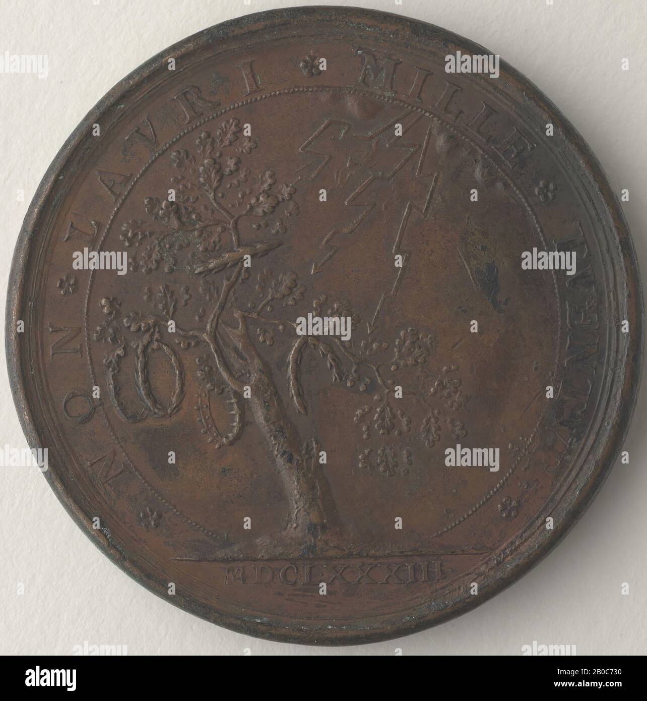 Thomas Bernard, Henri de la Tour di Auvergne, 1683, bronzo, 2 1/8 in. (5,4 cm.) Foto Stock