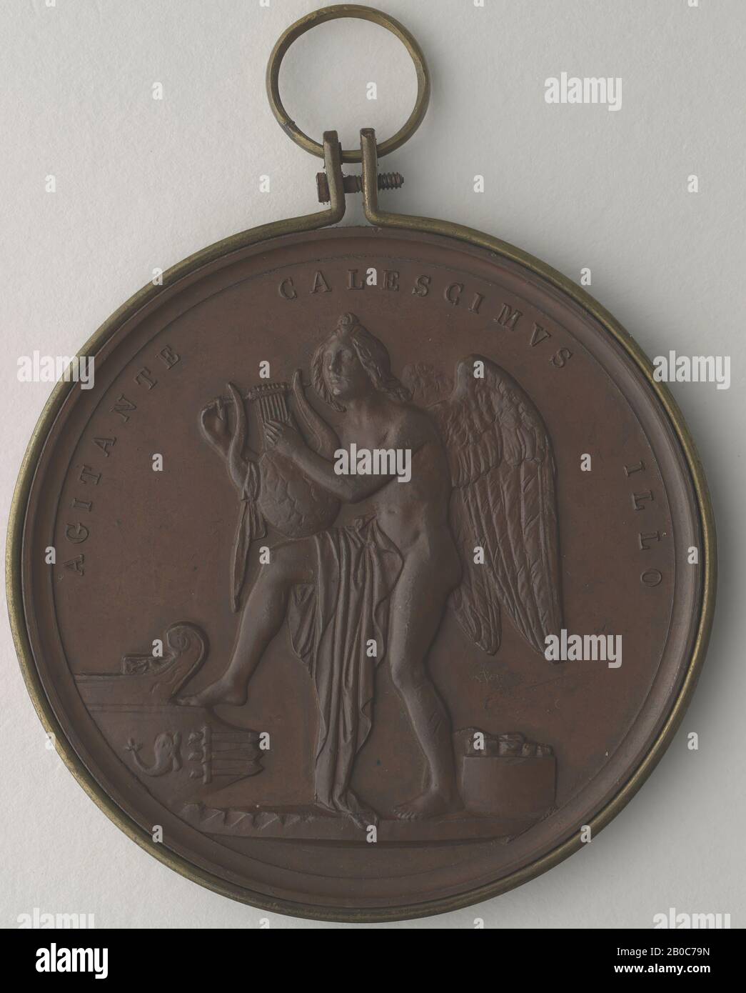 Gaspare Galeazzi, Lord Byron, n.d., bronzo, 2 1/4 poll. (5,7 cm.) Foto Stock