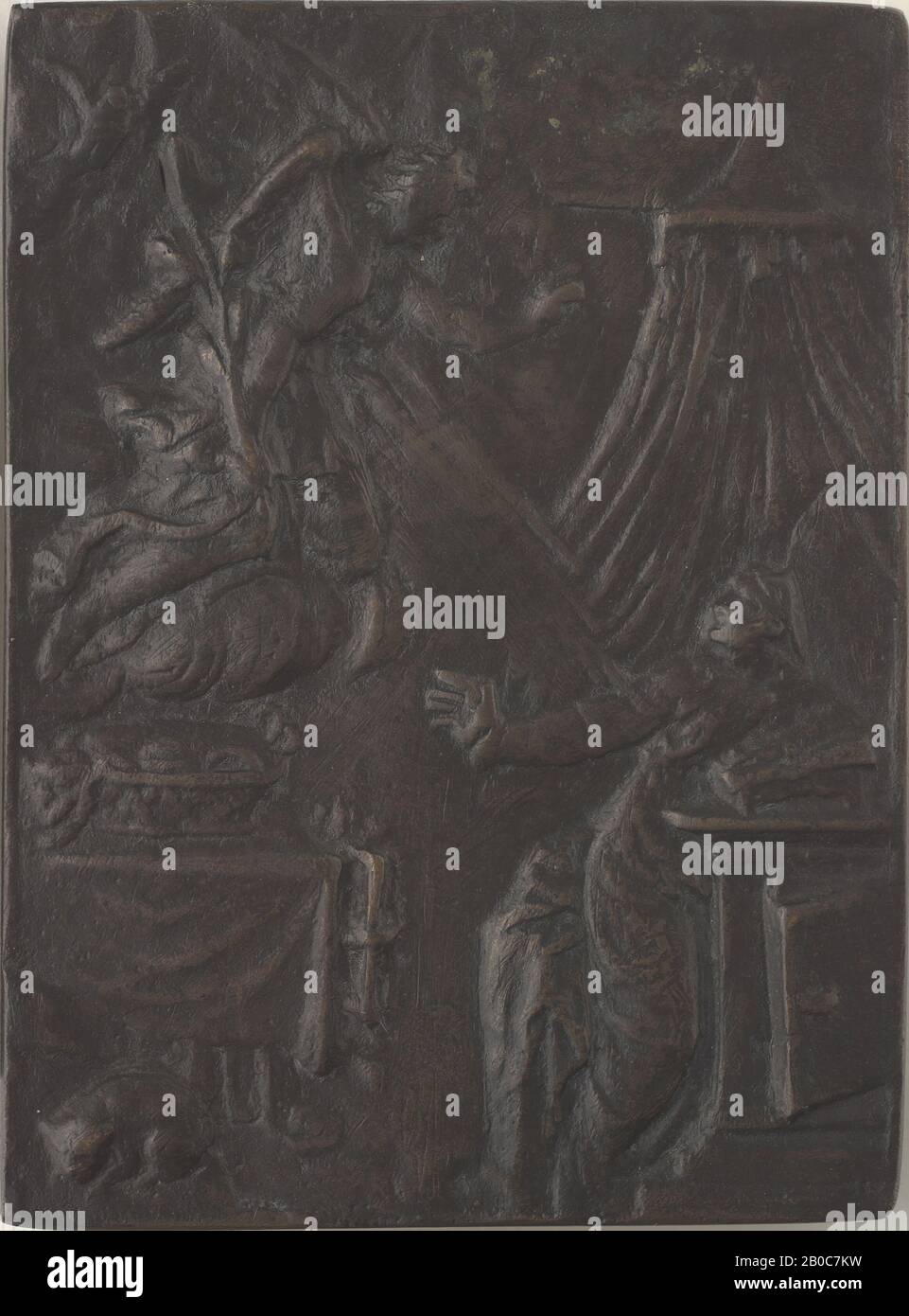 Matthias Wallbaum, Annunciazione, n.d., bronzo, 3 5/8 in. X 2 11/16 in. (9,2 cm. x 6,8 cm.) Foto Stock