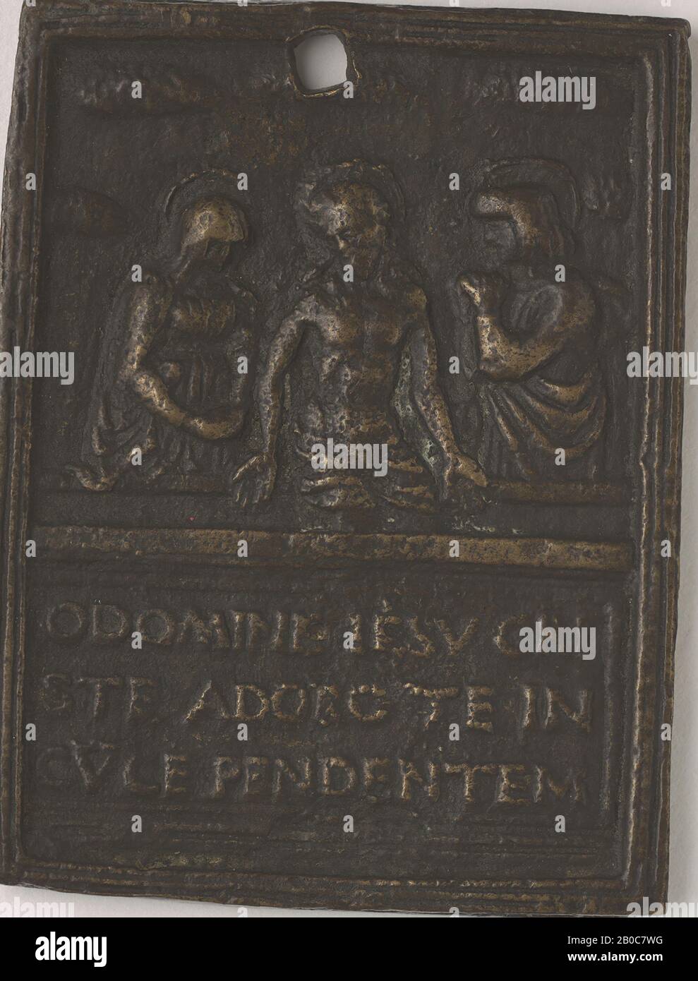 Moderno, Resurrection Plaquette, 1475-1500, bronzo, 2 3/16 in. X 1 5/8 in. (5,5 cm. x 4,1 cm.) Foto Stock