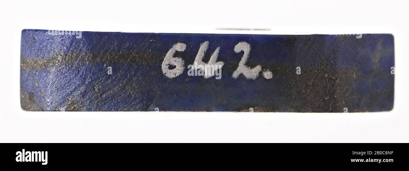 Placca, non trattata, sigillo, placca, lapislazzuli, 2,4 x 1,8 cm, Egitto Foto Stock