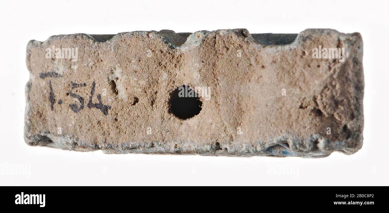 Placca, uccello, bracciale, frammento, sigillo, placca, faience, 2,5 x 2,8 cm, Egitto Foto Stock