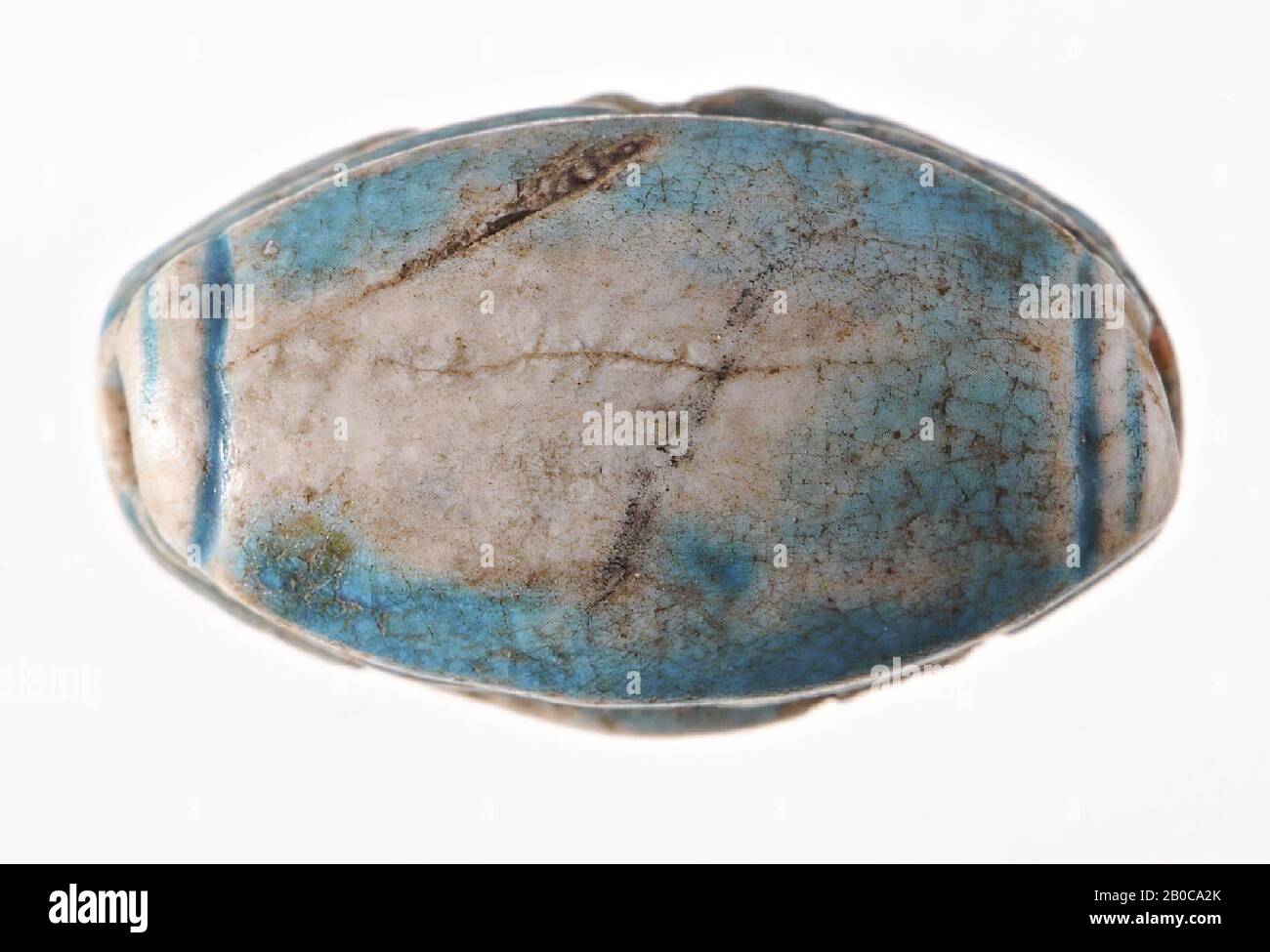 Ovale, animale, a due teste, nipote, sigillo, cowroid, faience, 1,5 cm, Egitto Foto Stock
