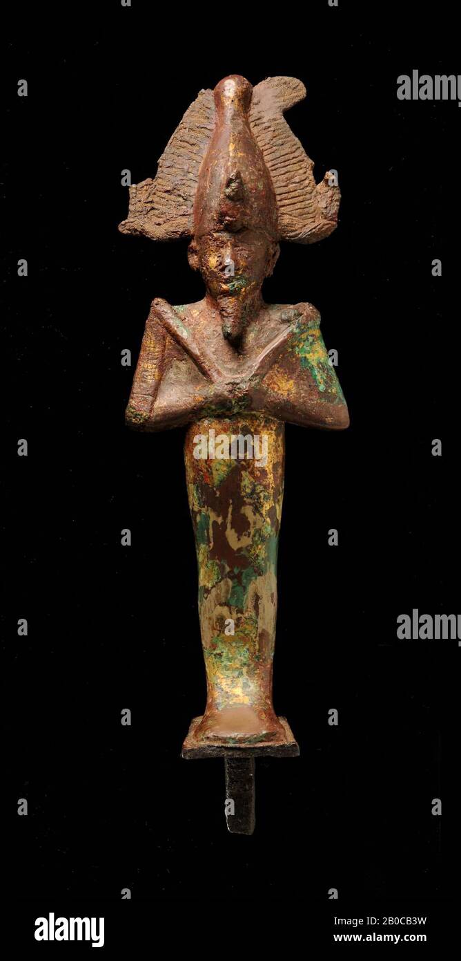 Osiride, in piedi, bronzo, dio, bronzo, 17,7 cm, Tardo Periodo, Egitto Foto Stock