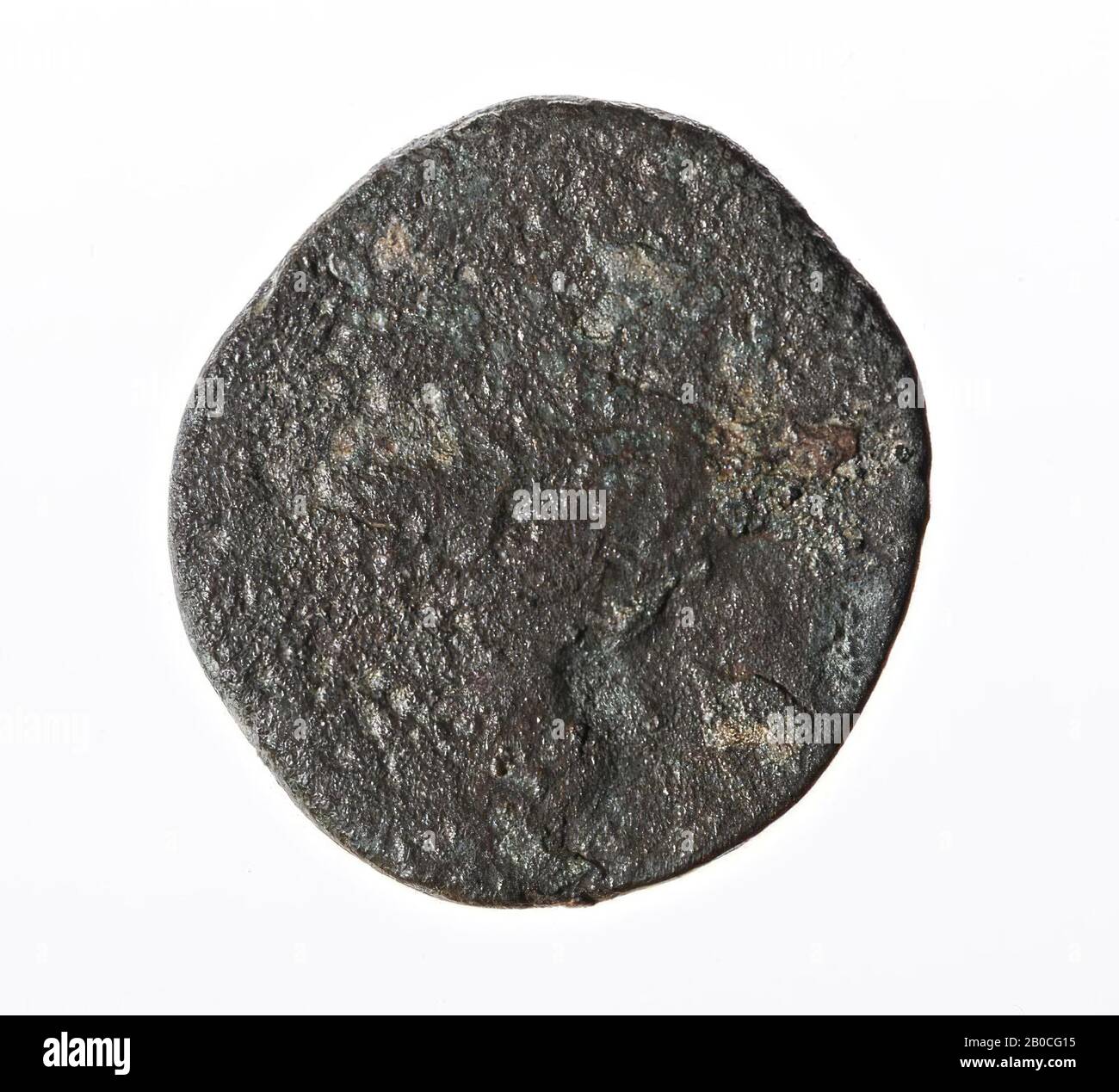 Olanda periodo romano, moneta, sesterzio, Marco Aurelio, Lucius Verus, metallo, rame, diam., 27x30 mm, peso, 13,10 gr, romano 161-169, Paesi Bassi, Sud Olanda, Leidschendam-Voorburg, Voorburg, Arentsburg Foto Stock