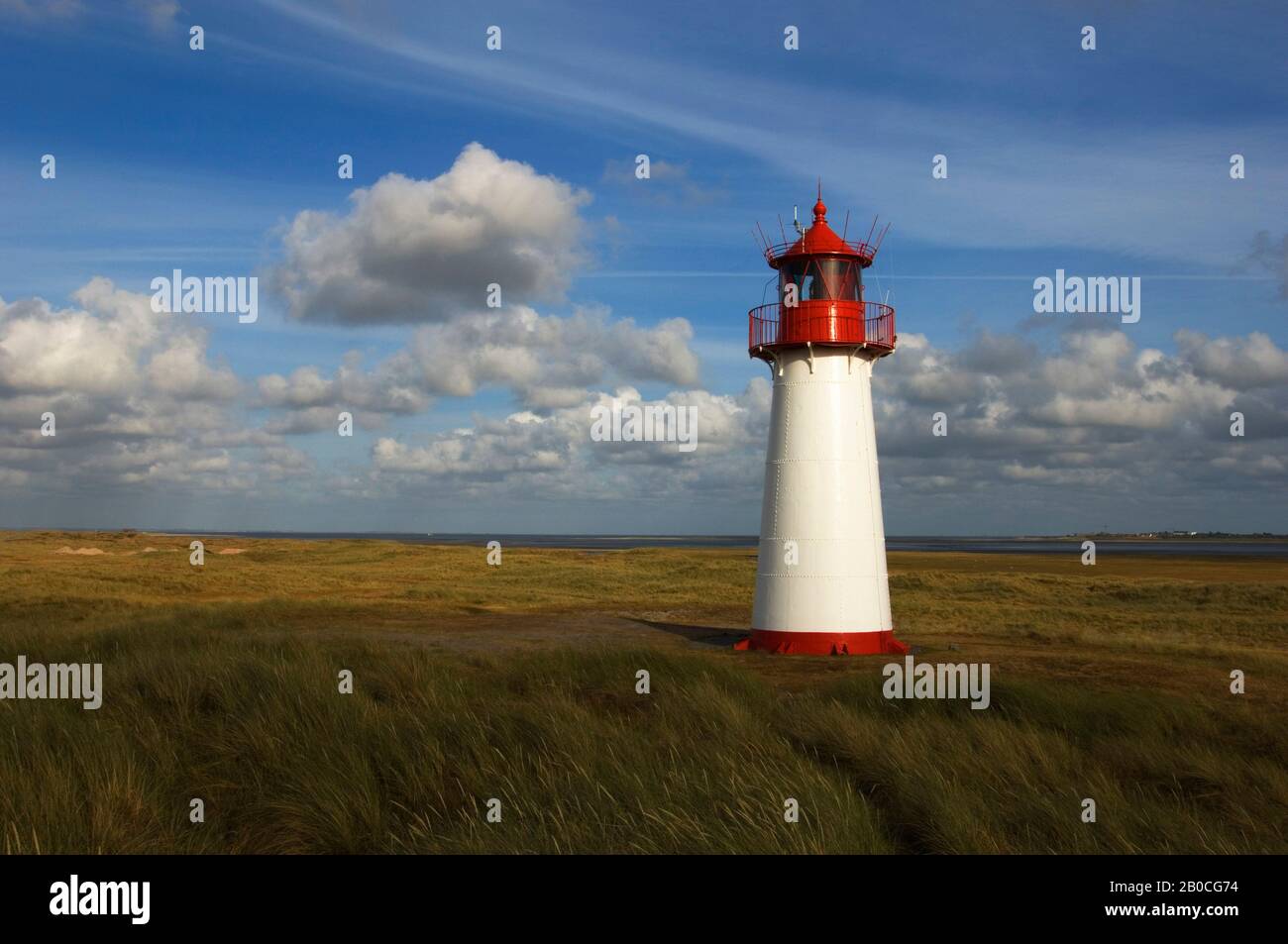 GERMANIA, SCHLESWIG HOLSTEIN, MARE DEL NORD, ISOLE FRISONE DEL NORD, ISOLA DI SYLT, ELLENBOGEN VICINO ALLA LISTA, FARO LIST-WEST Foto Stock