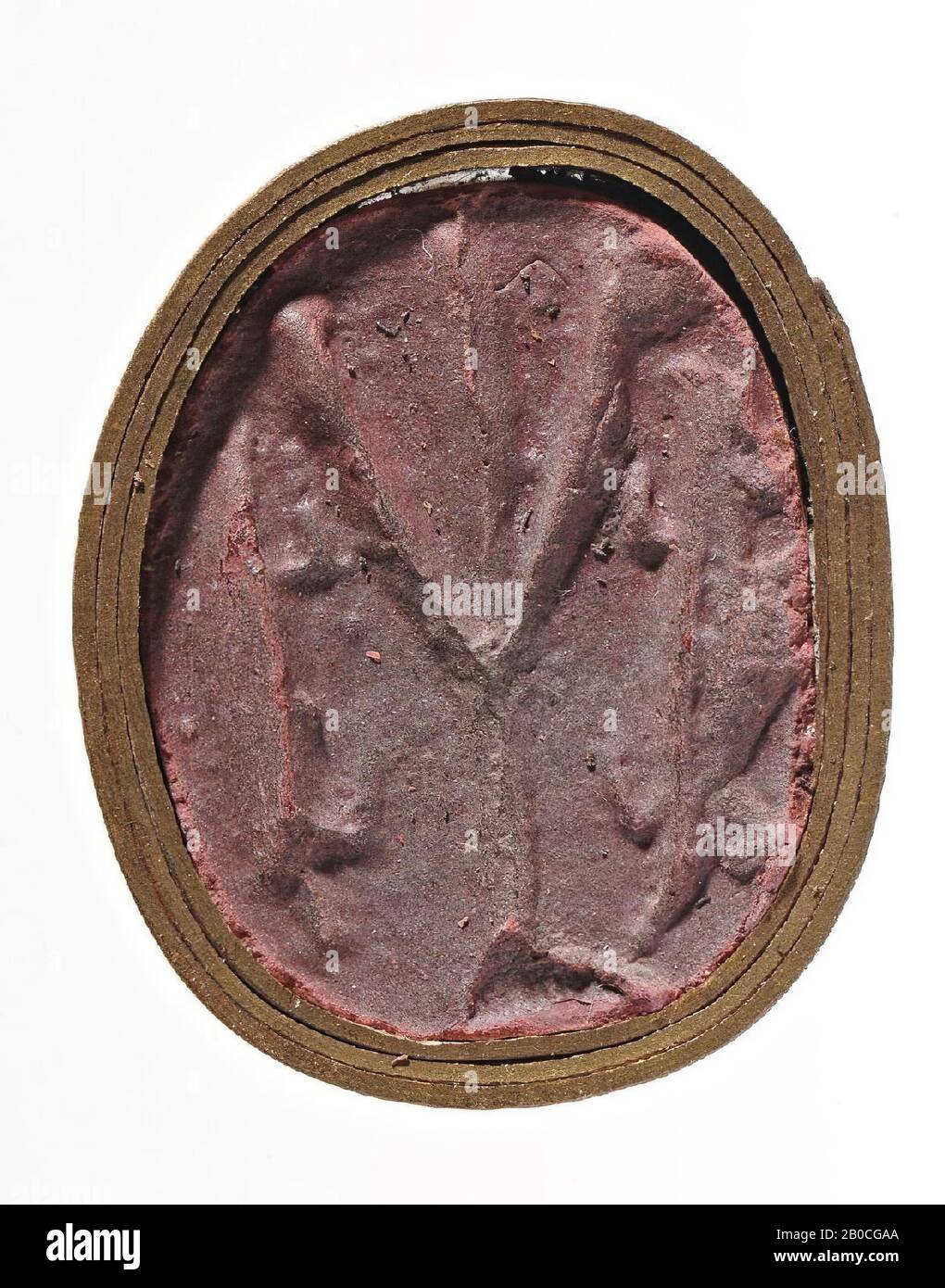 Scarabeo, coccodrillo, 2 pezzi, albero, sigillo, scarabeo, faience, 2,8 cm, Egitto Foto Stock