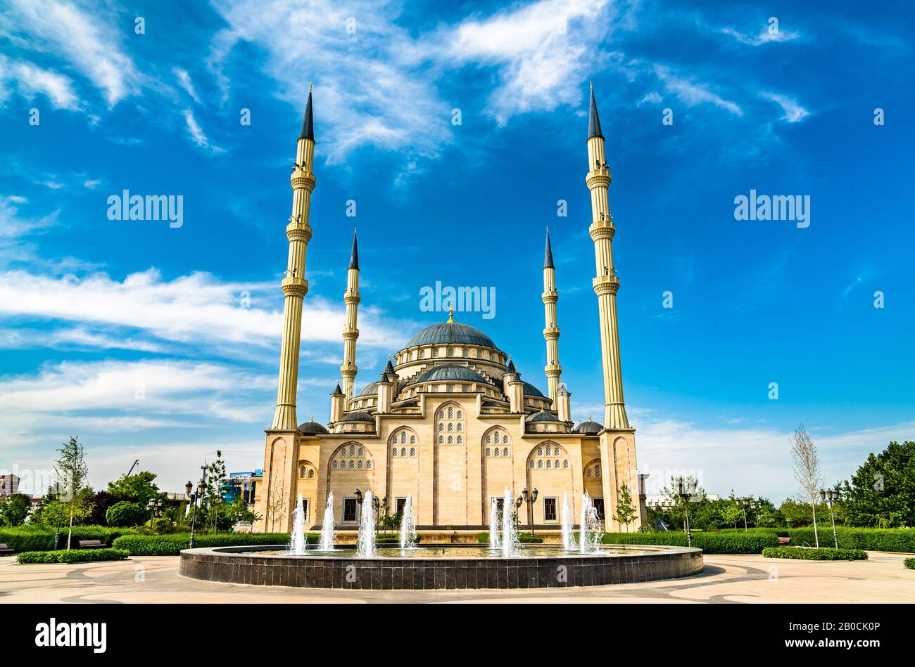 Il Cuore Della Moschea Cecenia A Grozny, Russia Foto Stock