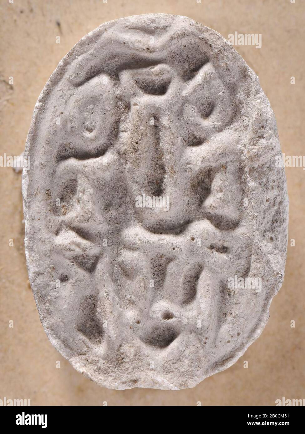 Scarabeo, acciuga, segno di guado;, sigillo, scarabeo, ceramica, 2,3 cm, Egitto Foto Stock