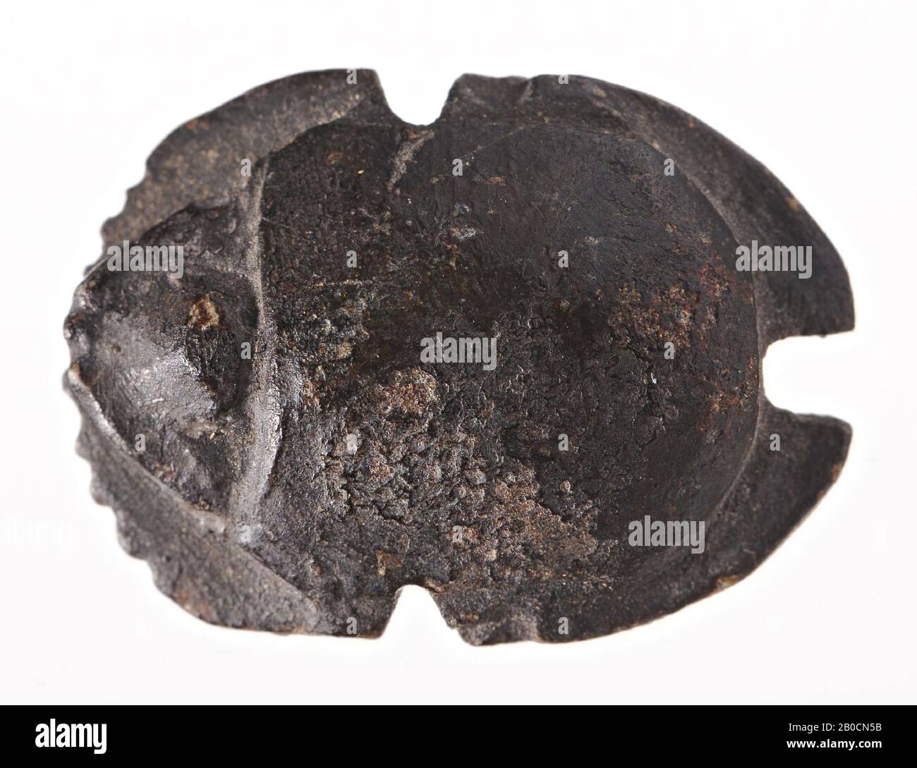 Scarabeo, foca, scarabeo, pietra (nera), 2 cm, Egitto Foto Stock