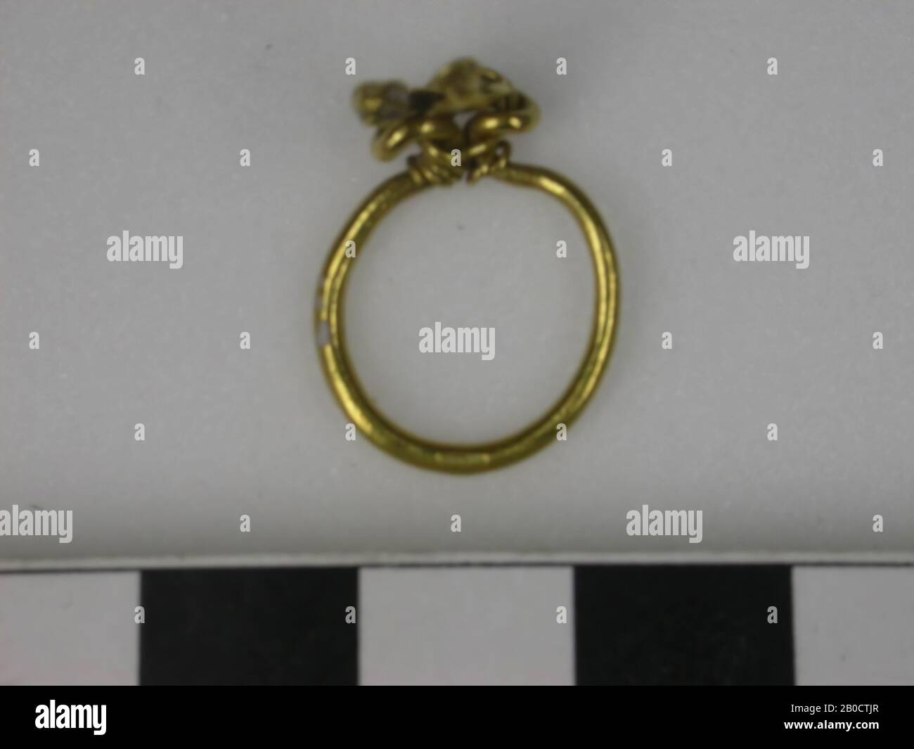Anello del dito, 2 serpenti, anello del dito, oro, nuovo Regno, Egitto Foto Stock