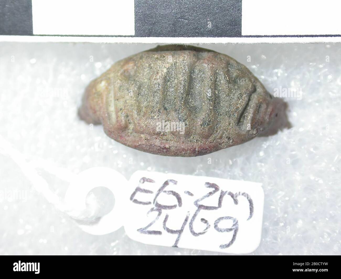 Anello, non chiaro, anello, faience (marrone), Egitto Foto Stock