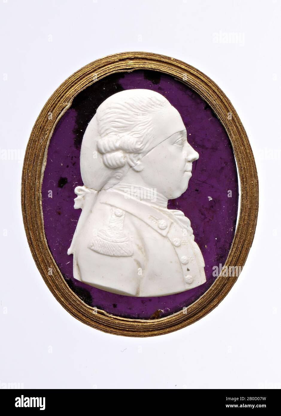 VZ: Busto e profilo a destra di Sir Robert Keith, cameo, vetro, colore: Bianco Foto Stock