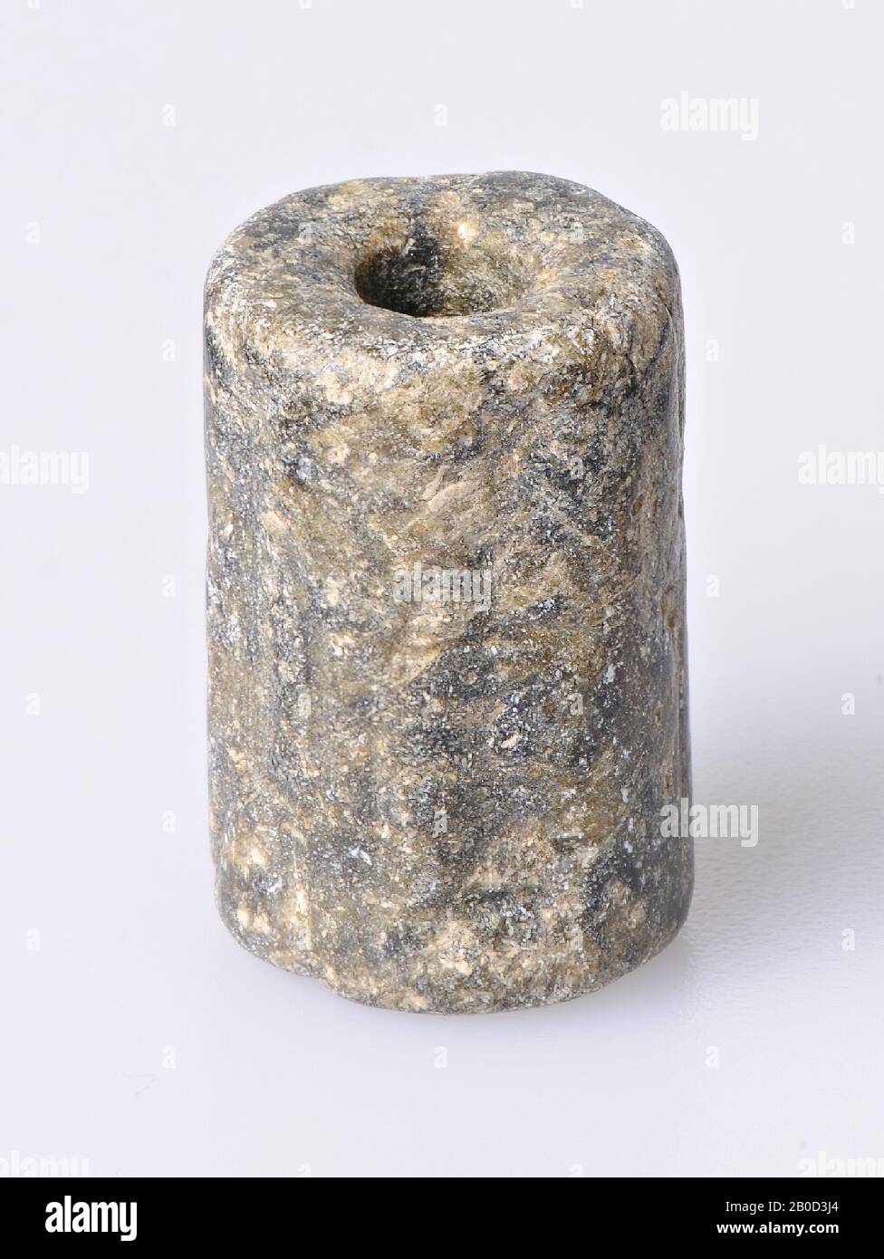 VZ: Dio con Club e divinità in piedi con oggetto, seguace, tracce di simboli, tenuta bobina, serpentina, colore: Verde Foto Stock