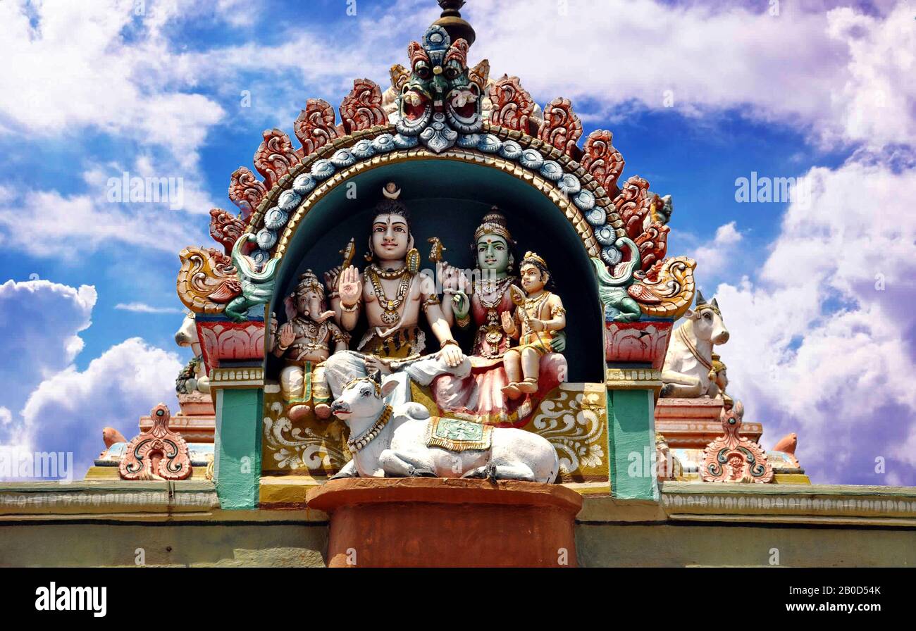 India Hindu Shiva (Mahadev) scultura di dio a Chennai, Tamil Nadu, India Foto Stock