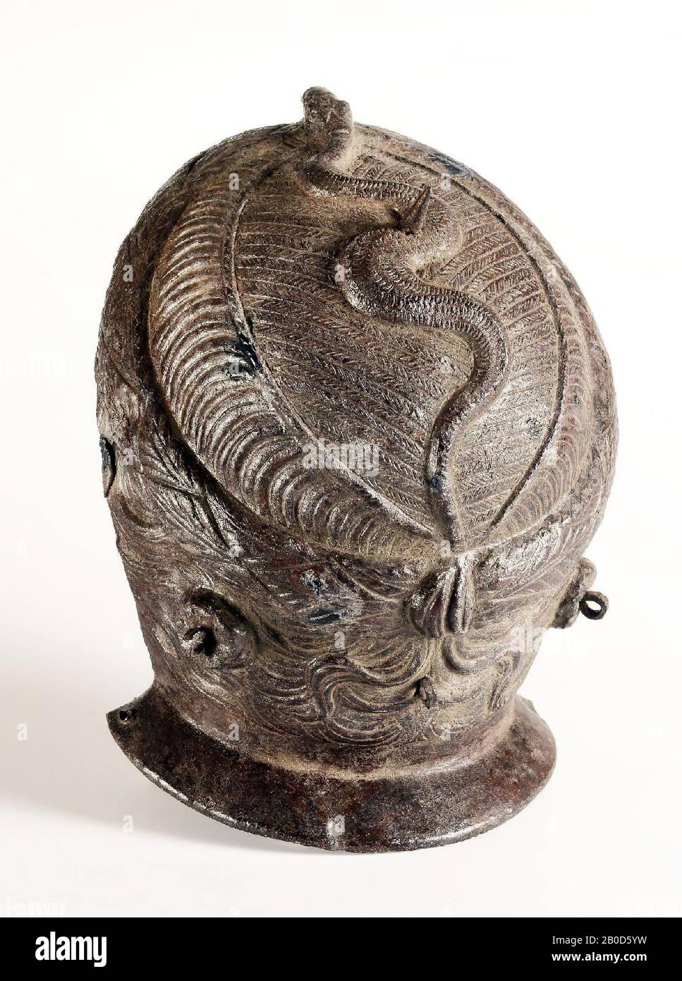 Olanda periodo romano, casco, frammento, metallo, bronzo, altezza, 27 cm, larghezza, 20 cm, romano, 1st metà 3rd secolo d.C., Chr., 200-250 d.C., Paesi Bassi, Utrecht, Bunnik, Vechten Foto Stock