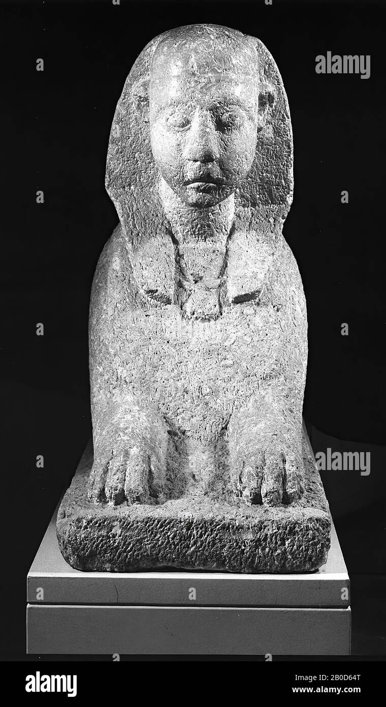 sphinx, re, statua, calcare, 66 x 33 x 108 cm (26 x 13 x 42 1 Foto Stock