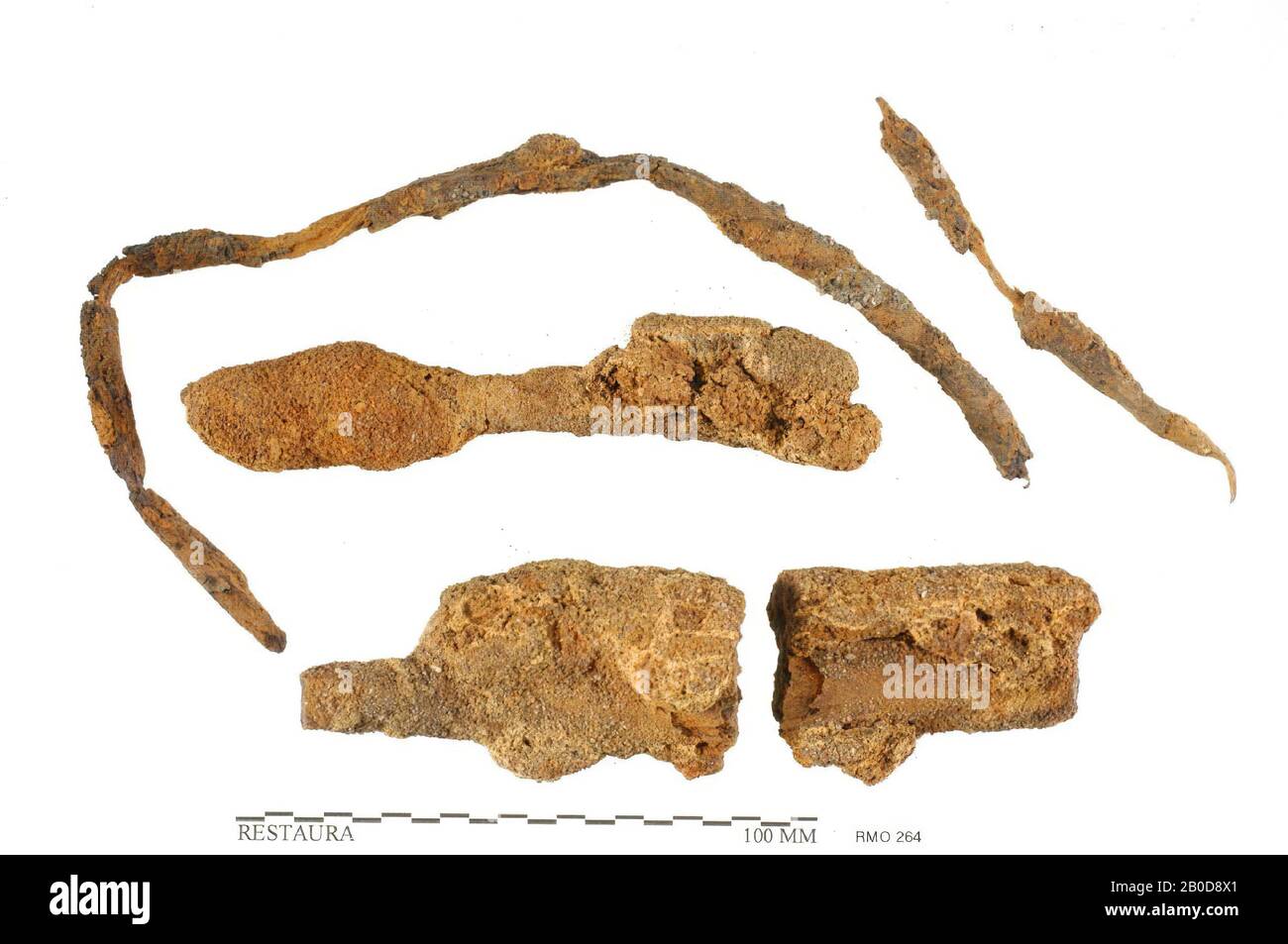 parti di 2 maniglie, parti di 2 maniglie, ferro da stiro, 16,5 x 1,6 Foto Stock